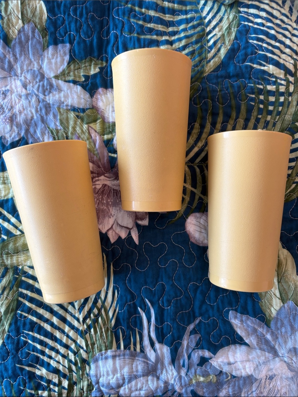 Tupperware Mustard Yellow Round Canisters - Set of 3